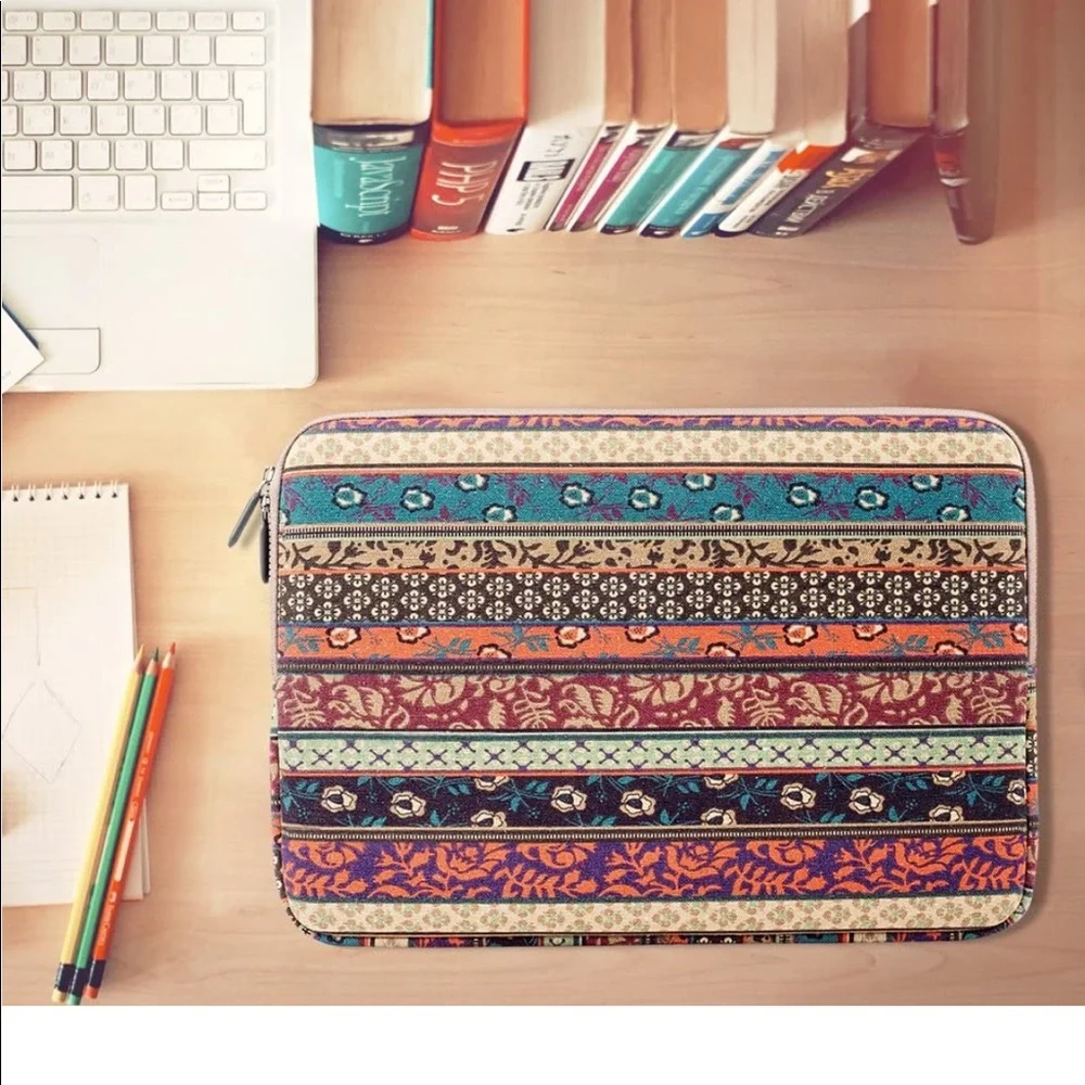 Cute bohemian laptop sleeve case 11”-11.6”